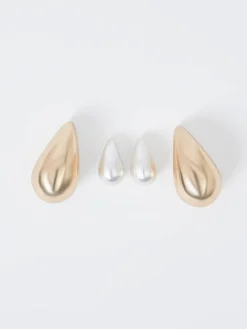Women French Connection Jewellery|Jewellery-2 Pack Teardrop Stud Earrings
