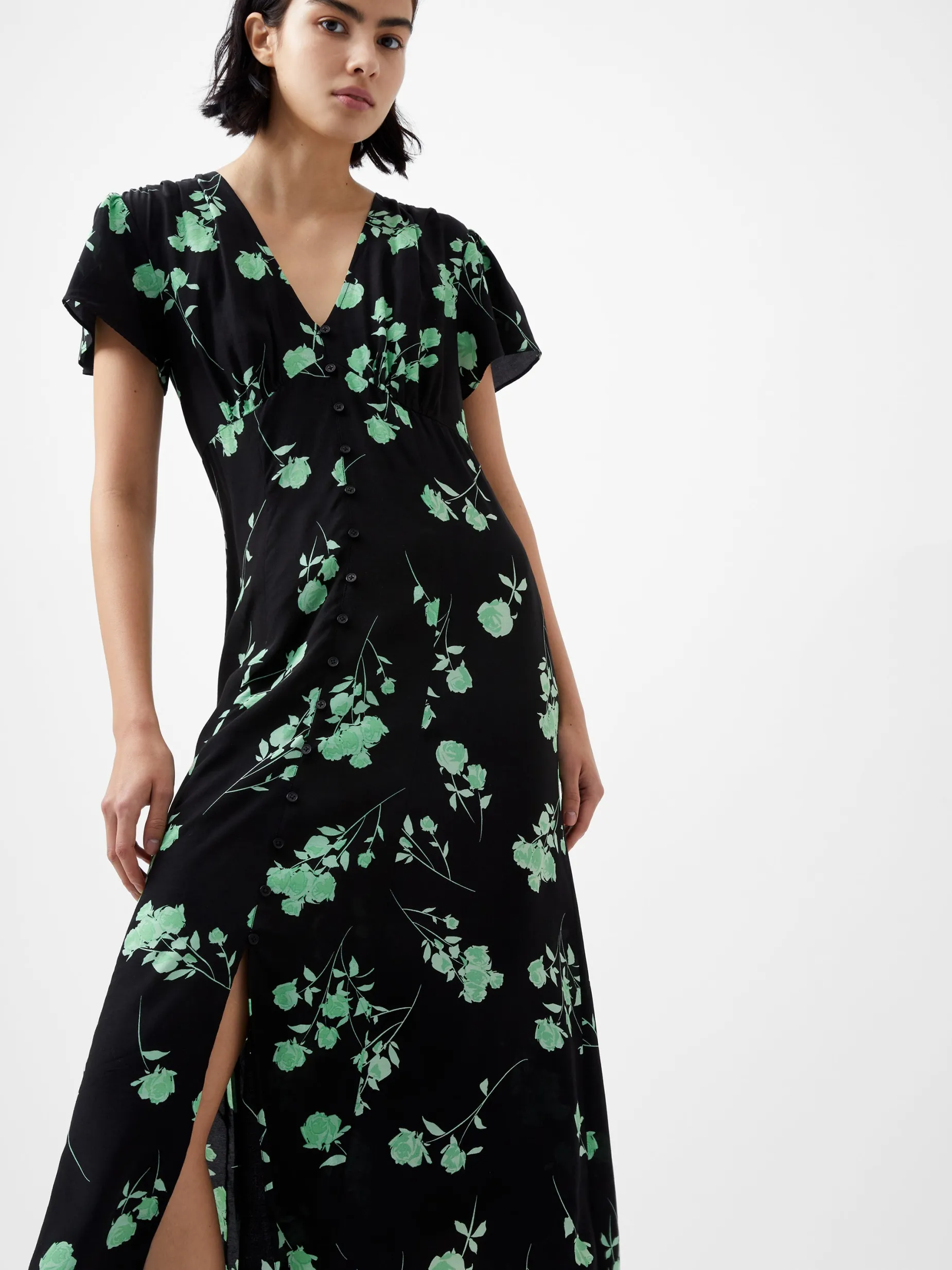 French Connection Dresses|Midi Dresses-Alessandra Eco Delphine V-Neck Dress
