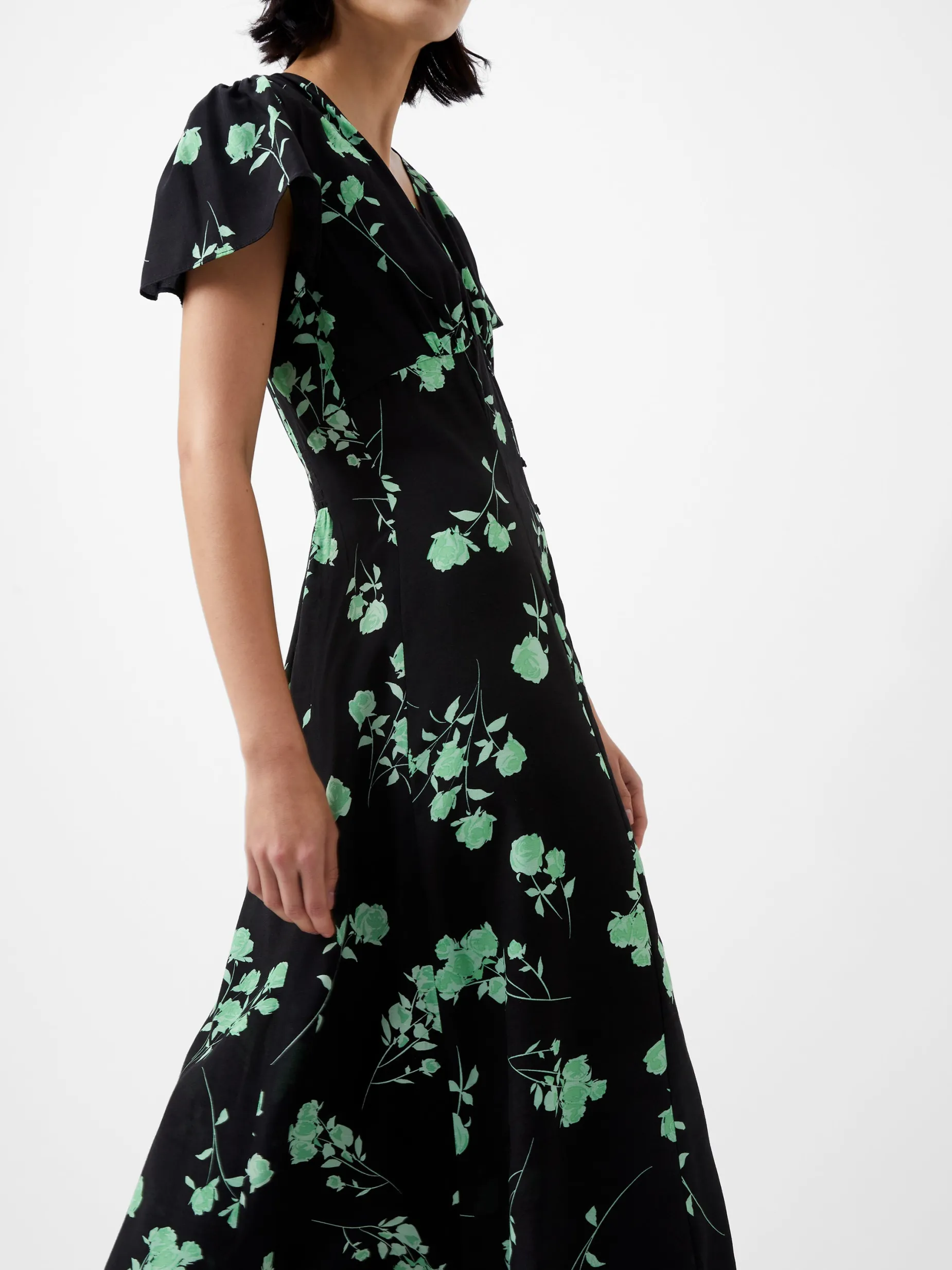 French Connection Dresses|Midi Dresses-Alessandra Eco Delphine V-Neck Dress