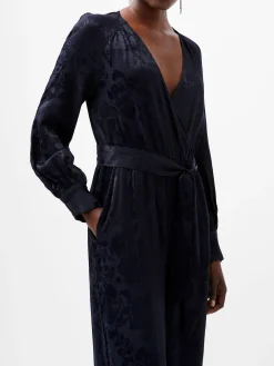 French Connection Jumpsuits & Playsuits|Jumpsuits-Arya Satin Jacquard Jumpsuit