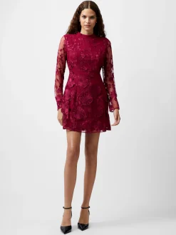 French Connection Dresses|Mini Dresses-Astrida 3D Floral Mini Dress