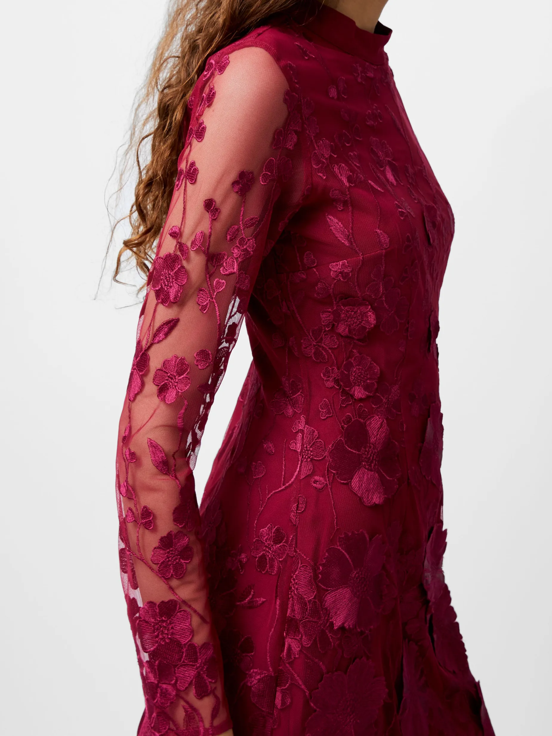 French Connection Dresses|Mini Dresses-Astrida 3D Floral Mini Dress