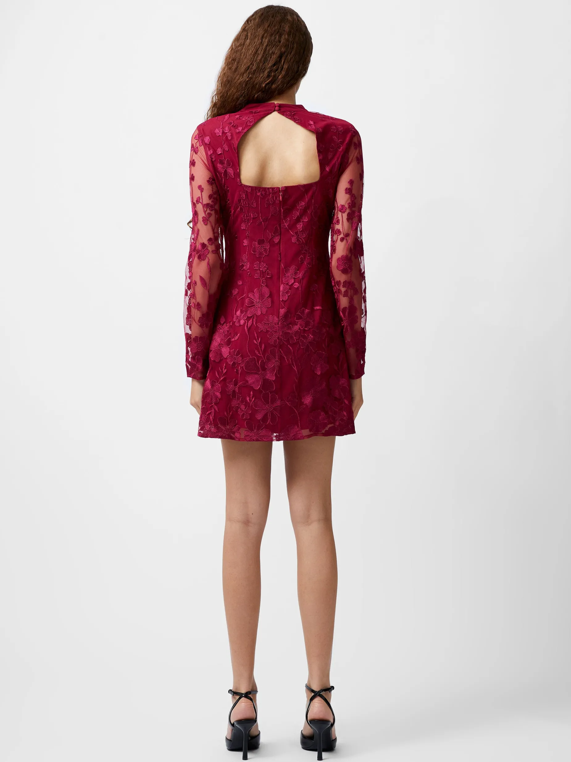 French Connection Dresses|Mini Dresses-Astrida 3D Floral Mini Dress
