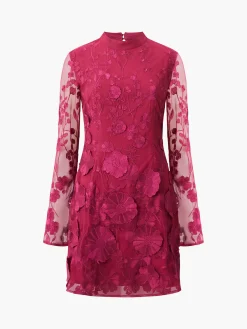 French Connection Dresses|Mini Dresses-Astrida 3D Floral Mini Dress