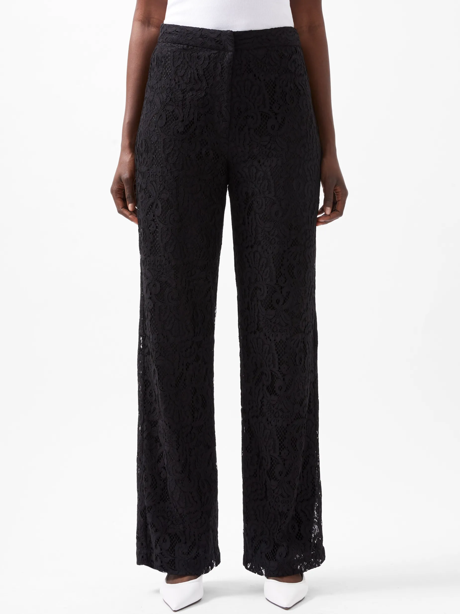 French Connection Trousers|Co-Ords-Asura Lace Flared Trousers