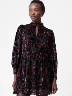 French Connection Party Dresses-Avery Devore High Neck Mini Dress