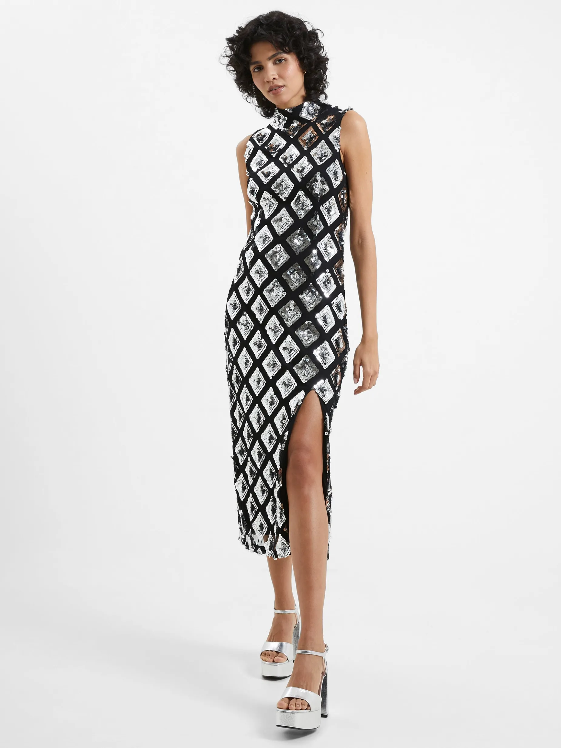 French Connection Sequin Dresses|Sequin Dresses-Axel Embellished Midi Dress