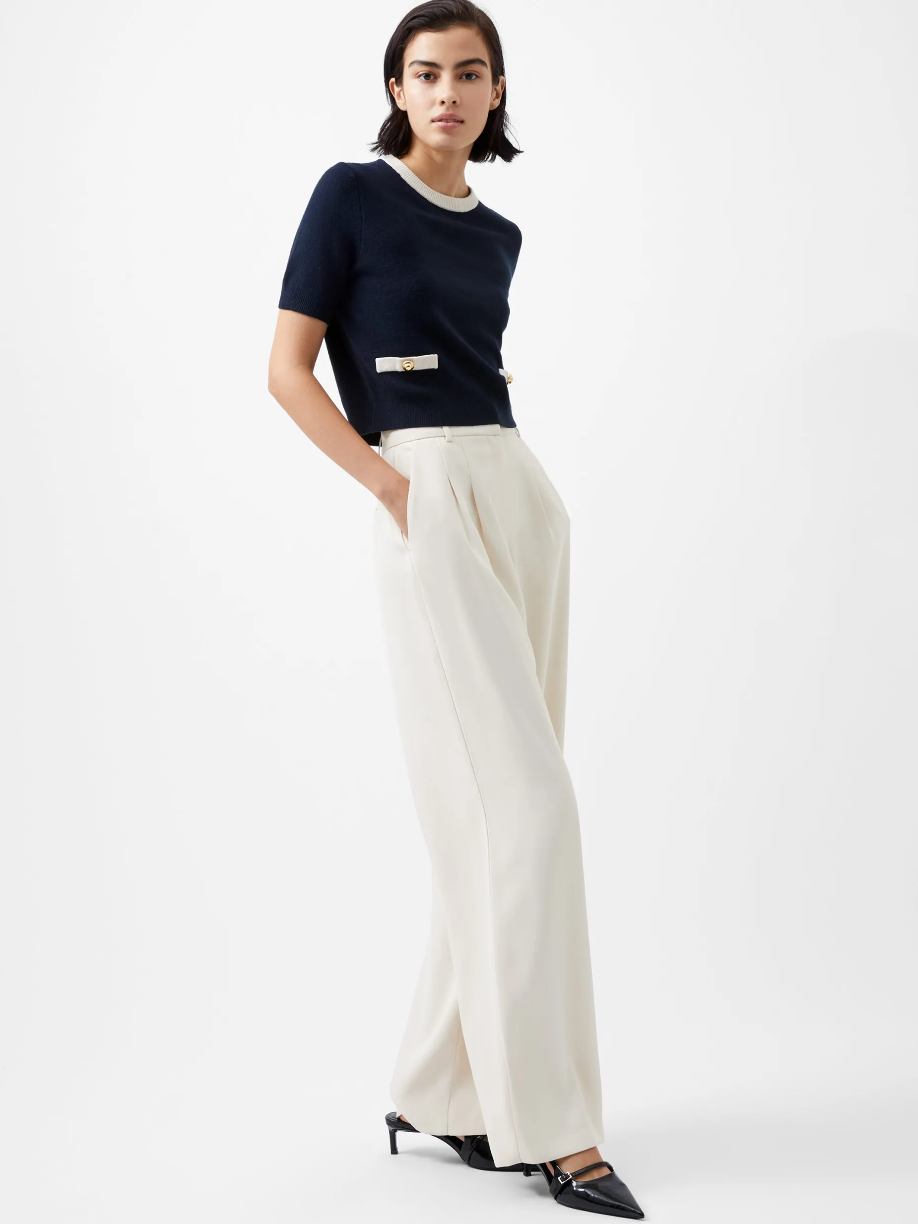 French Connection Jumpers & Cardigans-Babysoft Short Sleeve Top