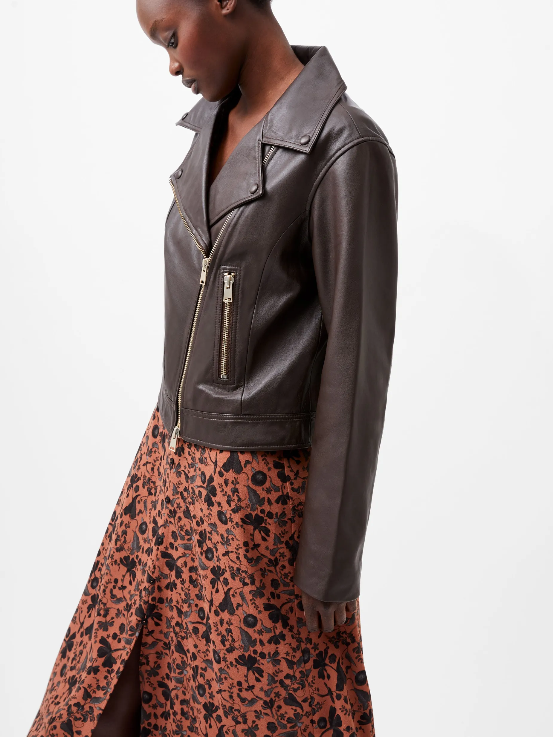 French Connection Coats & Jackets-Becket Leather Military Jacket