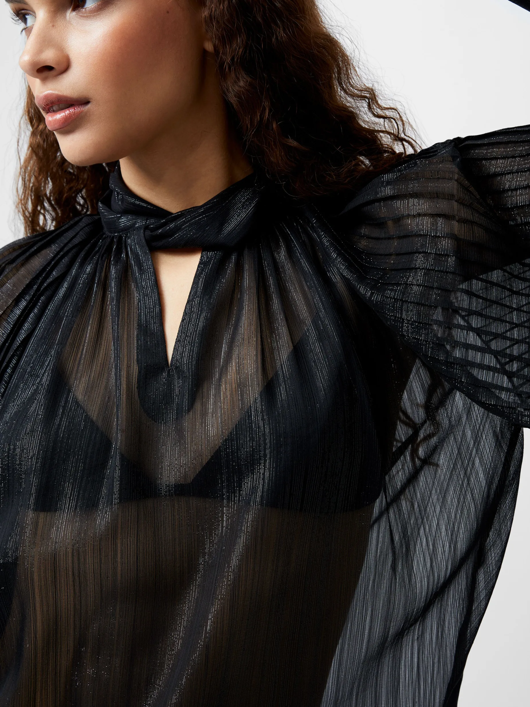 French Connection Tops|Jeans & A Nice Top-Beth Lurex Keyhole Top