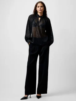 French Connection Tops|Jeans & A Nice Top-Beth Lurex Keyhole Top