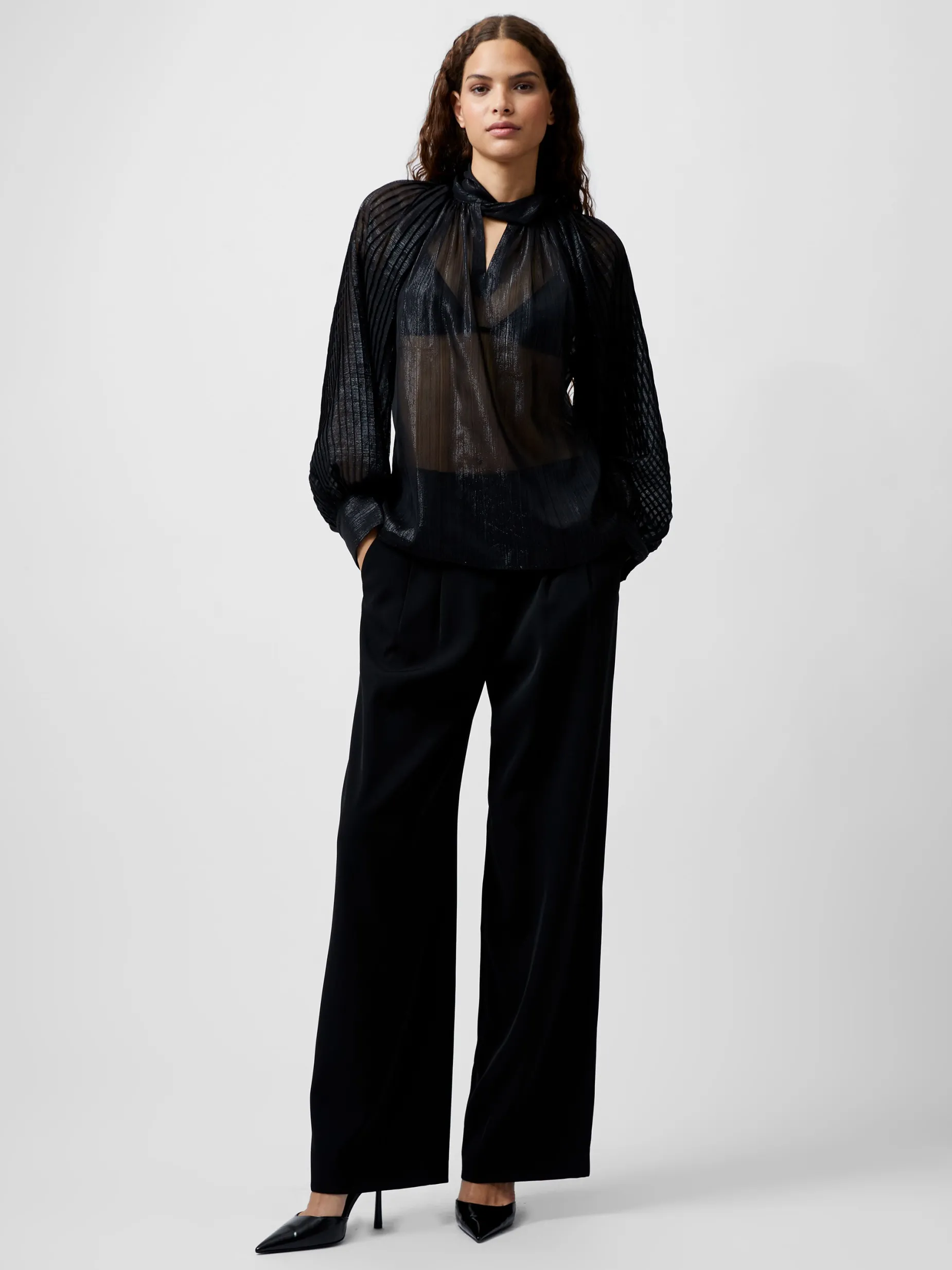 French Connection Tops|Jeans & A Nice Top-Beth Lurex Keyhole Top