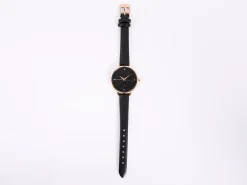 Women French Connection Jewellery|Jewellery-Leather Strap Watch with Glitter Dial