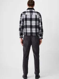 French Connection Coats & Jackets-Borg Collar Checked Jacket