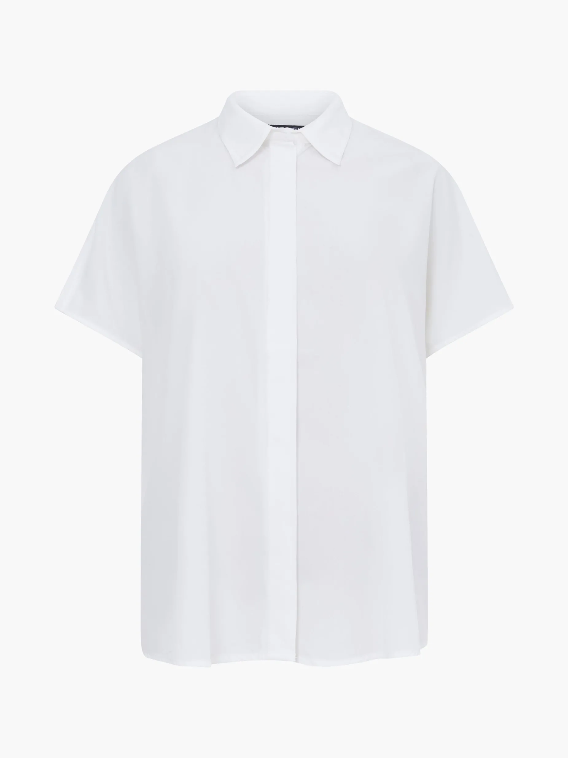 French Connection Tops|Shirts-Caprina Recycled Crepe Short Sleeve Button Shirt