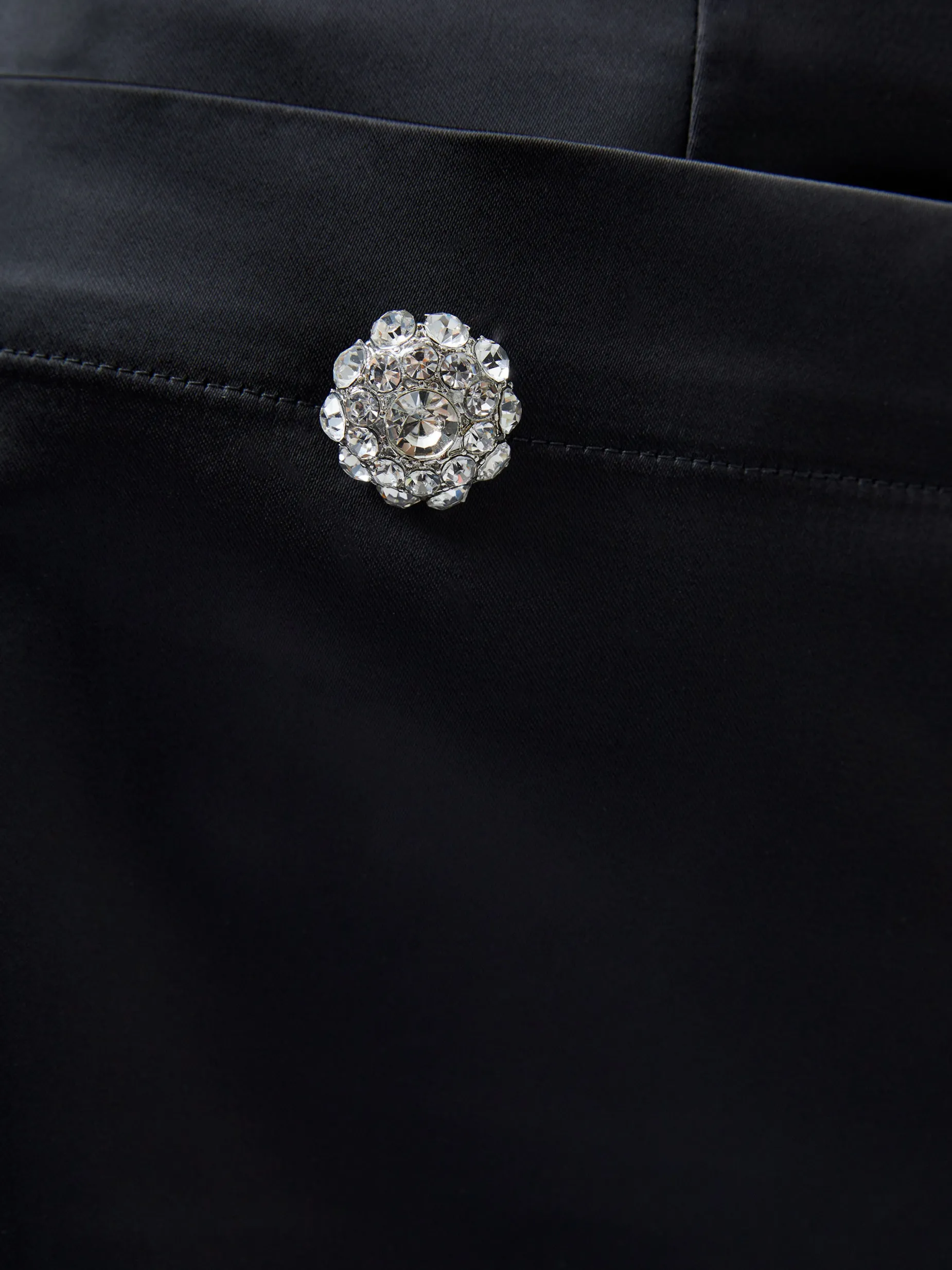 French Connection Skirts & Shorts|Skirts-Carey Satin Embellished Pocket Mini Skirt