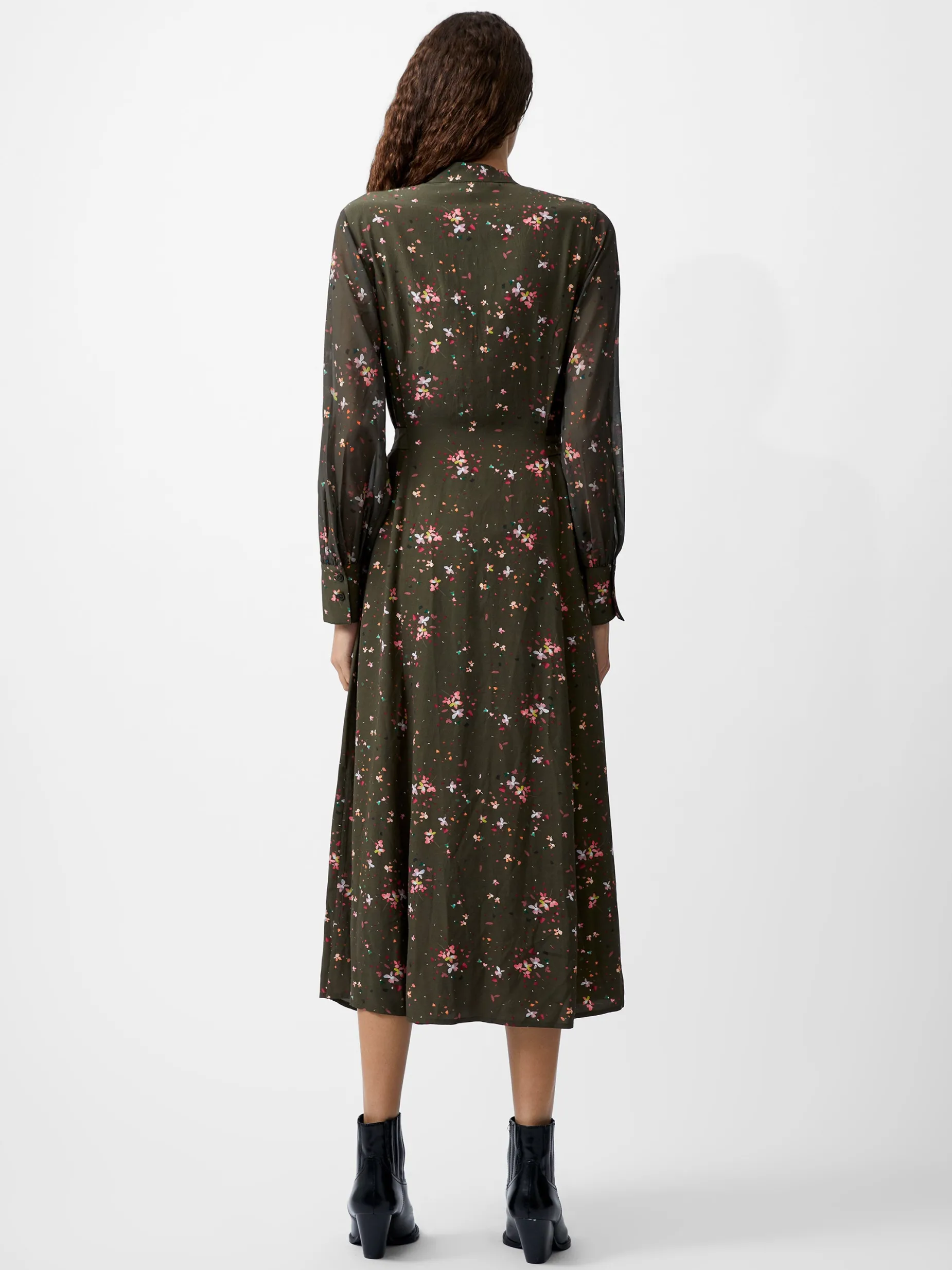 French Connection Dresses|Midi Dresses-Carina Eco Delphine Georgette Mix Shirt Dress