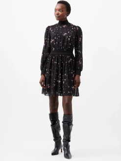 French Connection Dresses|Mini Dresses-Carina Georgette High Neck Mini Dress