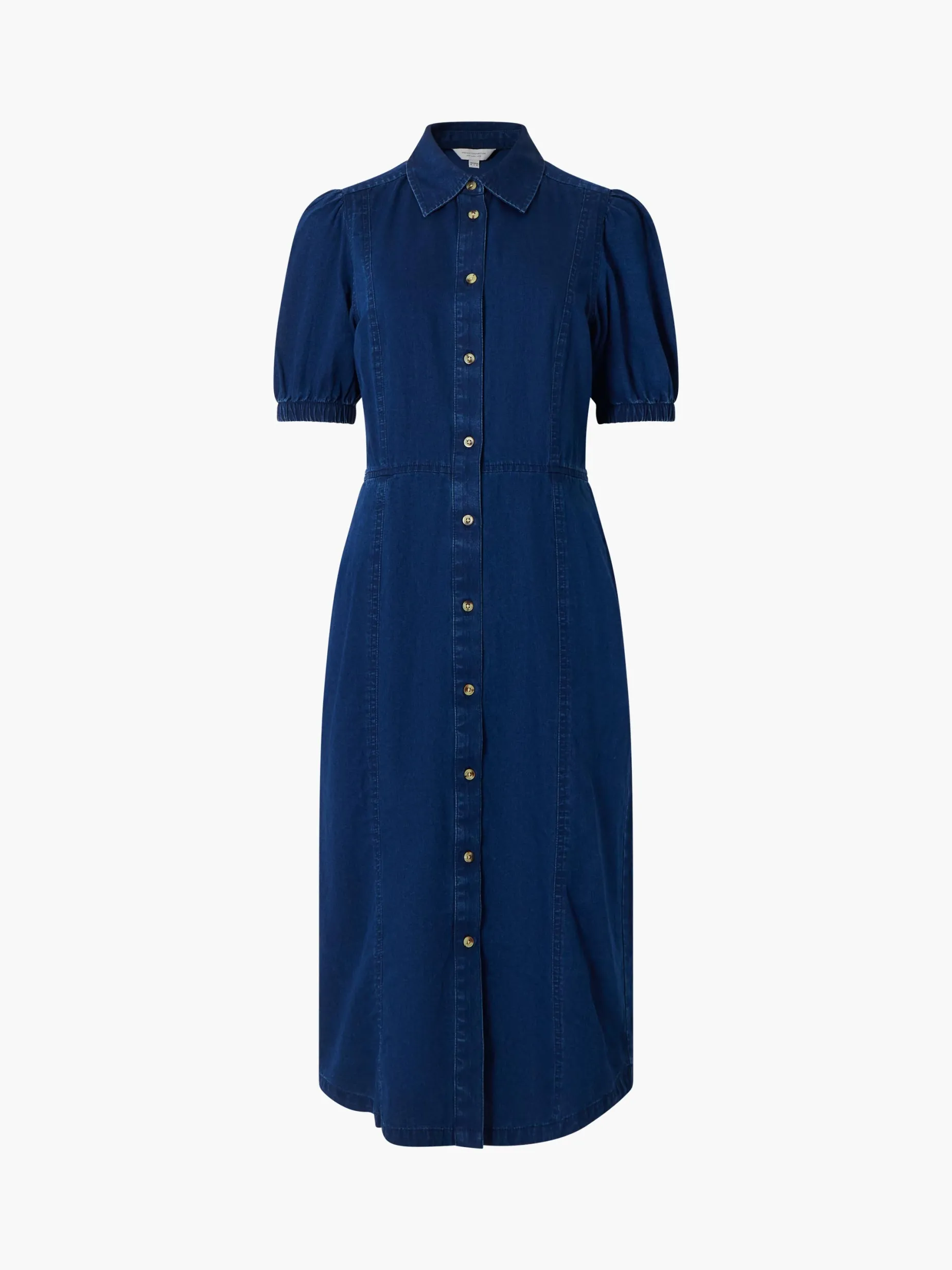 French Connection Dresses|Midi Dresses-Chambray Button Through Denim Shirt Dress