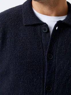 French Connection Knitwear-Collared Button-Down Knit Cardigan