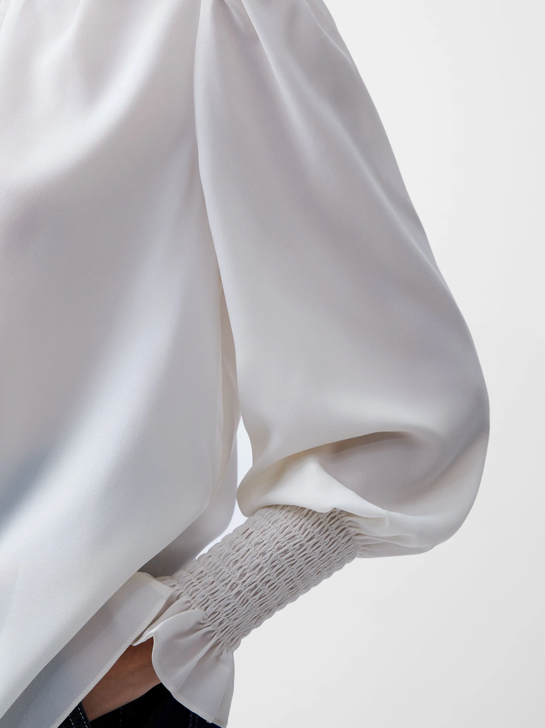 French Connection Tops-Crepe Light High Neck Long Sleeve Top