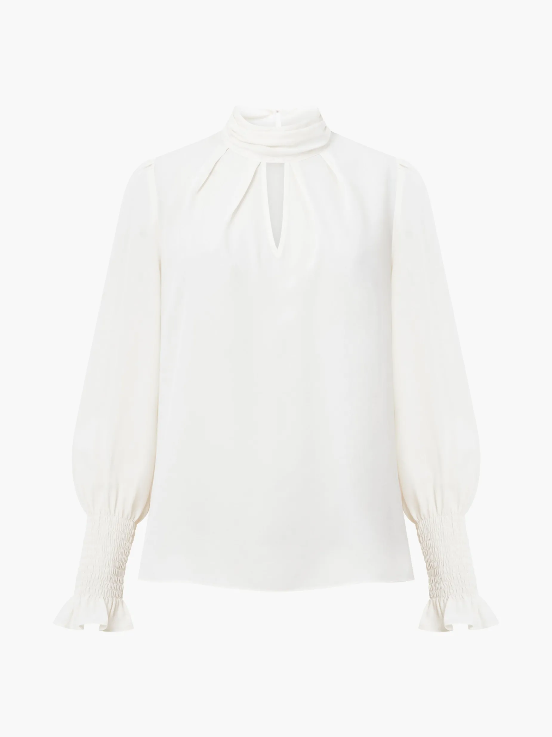 French Connection Tops-Crepe Light High Neck Long Sleeve Top