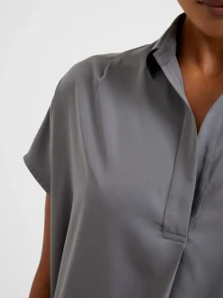 French Connection Tops|Shirts-Crepe Light Recycled Popover Shirt