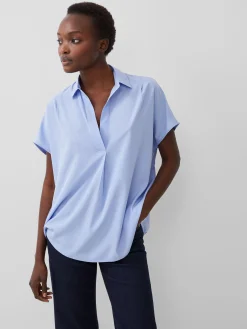 French Connection Tops|Shirts-Crepe Light Recycled Popover Shirt