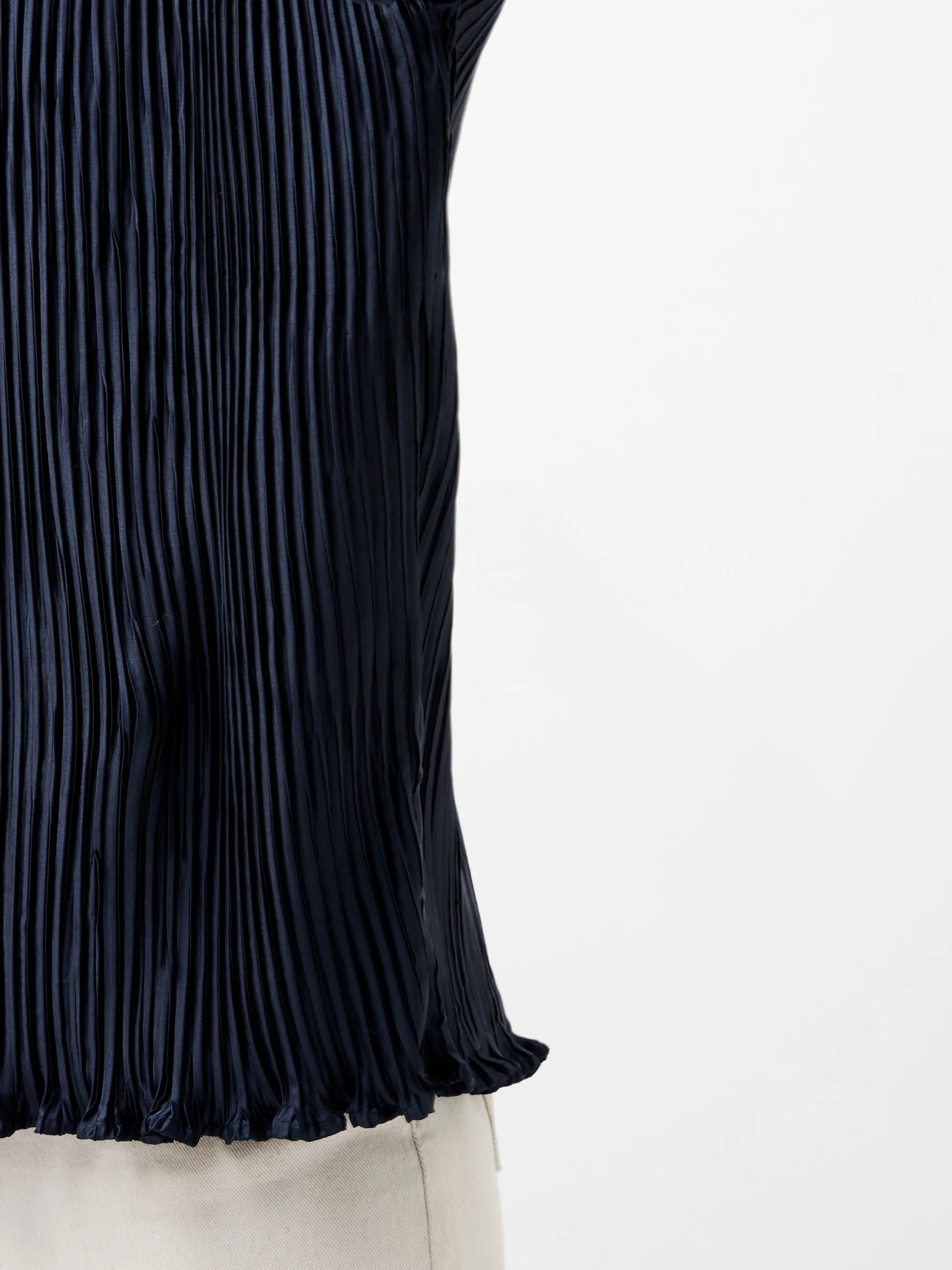 French Connection Tops|Shirts-Crina Crinkle Satin Georgette Mix Shirt