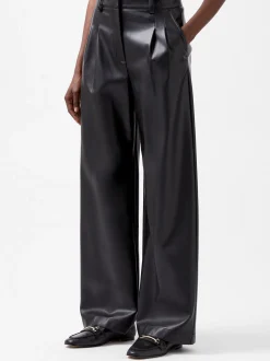 French Connection Trousers-Crolenda PU Wide Leg Trousers
