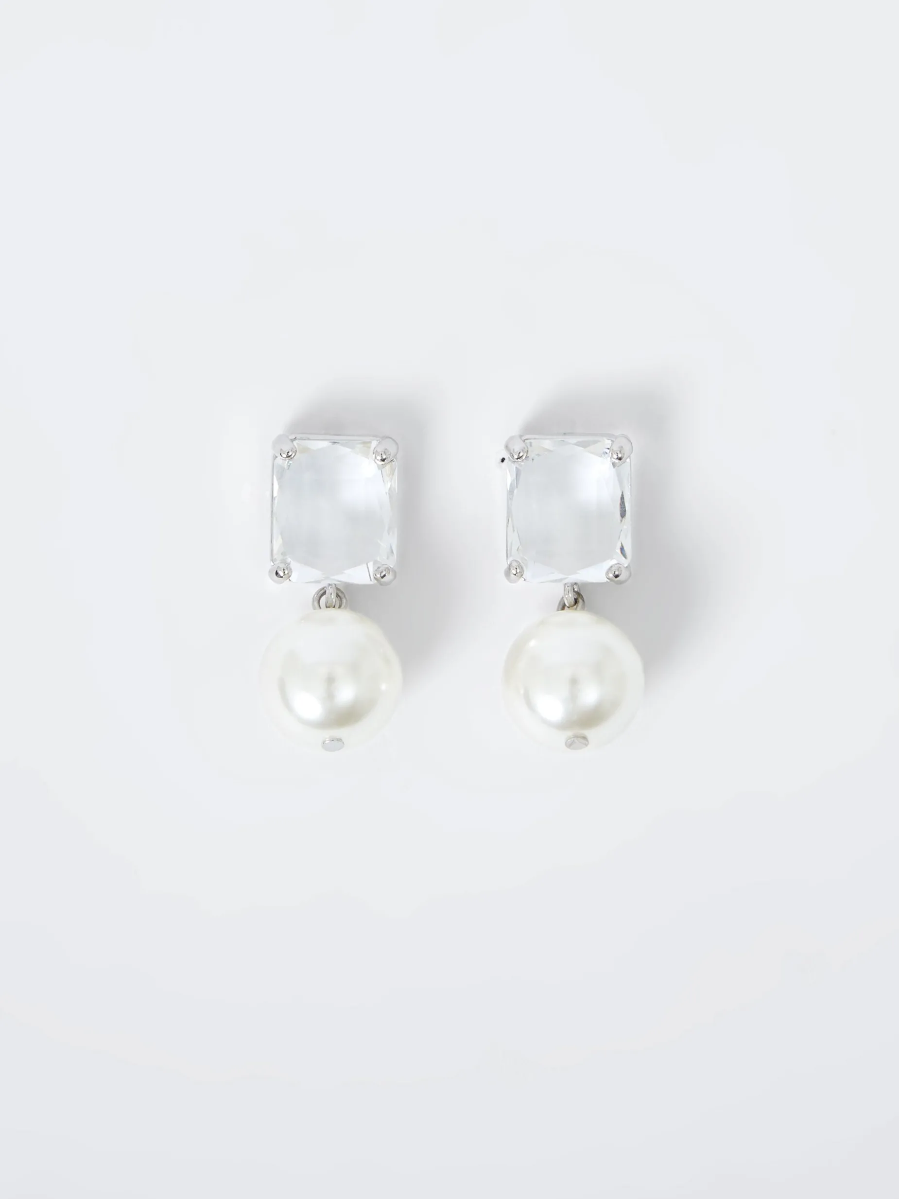 Women French Connection Jewellery|Jewellery-Crystal Faux Pearl Drop Earrings