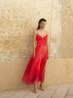 French Connection Maxi Dresses|Party Dresses-Darryl Hallie Crinkle Maxi Dress
