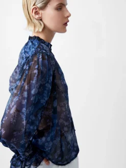 French Connection Jeans & A Nice Top-Dawn Recycled Hallie Crinkle Blouse