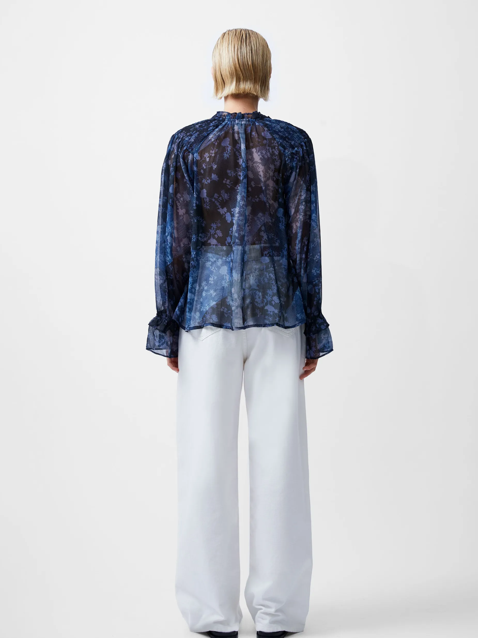 French Connection Jeans & A Nice Top-Dawn Recycled Hallie Crinkle Blouse