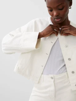 French Connection Coats & Jackets|Co-Ords-Denver Denim Relaxed Wide Sleeve Jacket