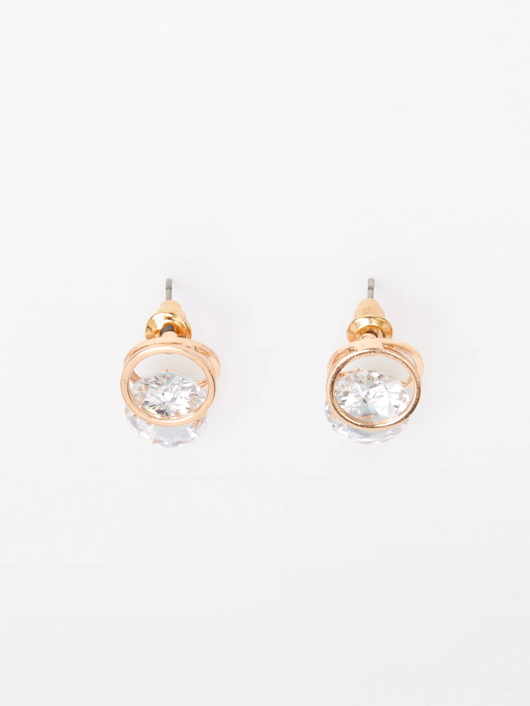 Women French Connection Jewellery|Jewellery-Diamante Huggie Stud Earrings