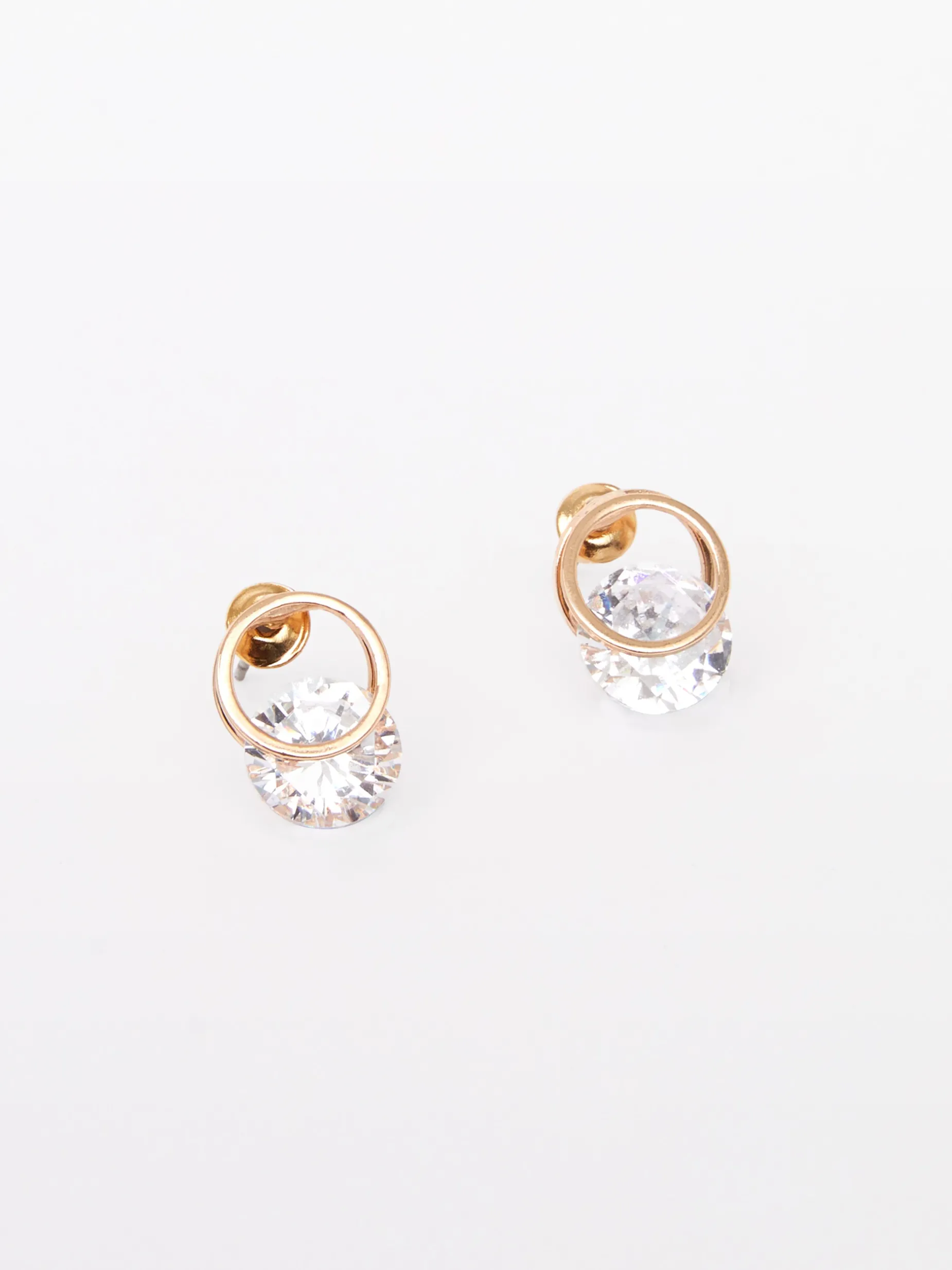 Women French Connection Jewellery|Jewellery-Diamante Huggie Stud Earrings