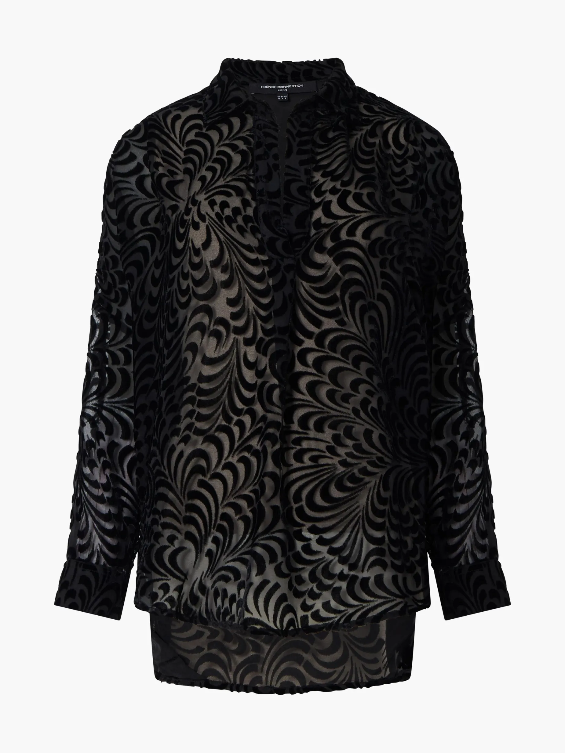French Connection Tops|Shirts-Diandra Devore Long Sleeve Popover Shirt
