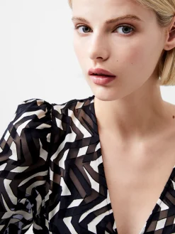 French Connection Dresses|Maxi Dresses-Diandra Satin Devore Maxi Dress