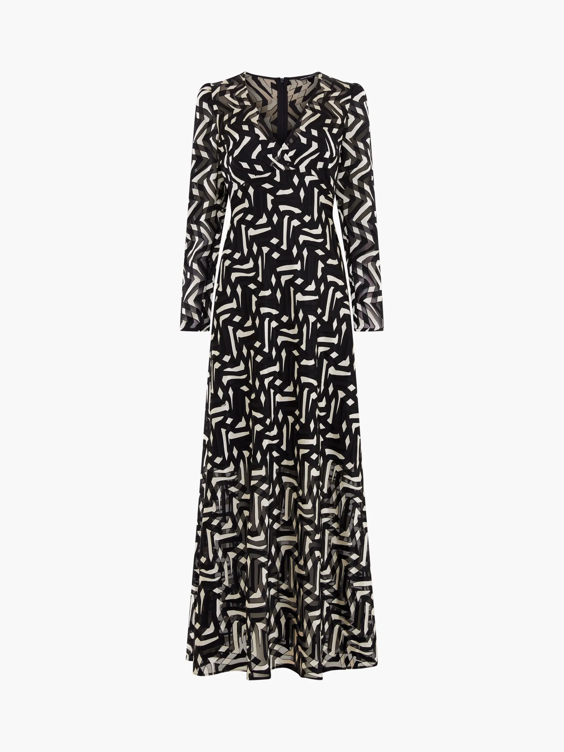 French Connection Dresses|Maxi Dresses-Diandra Satin Devore Maxi Dress