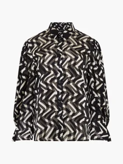 French Connection Tops|Shirts-Diandra Satin Devore Top