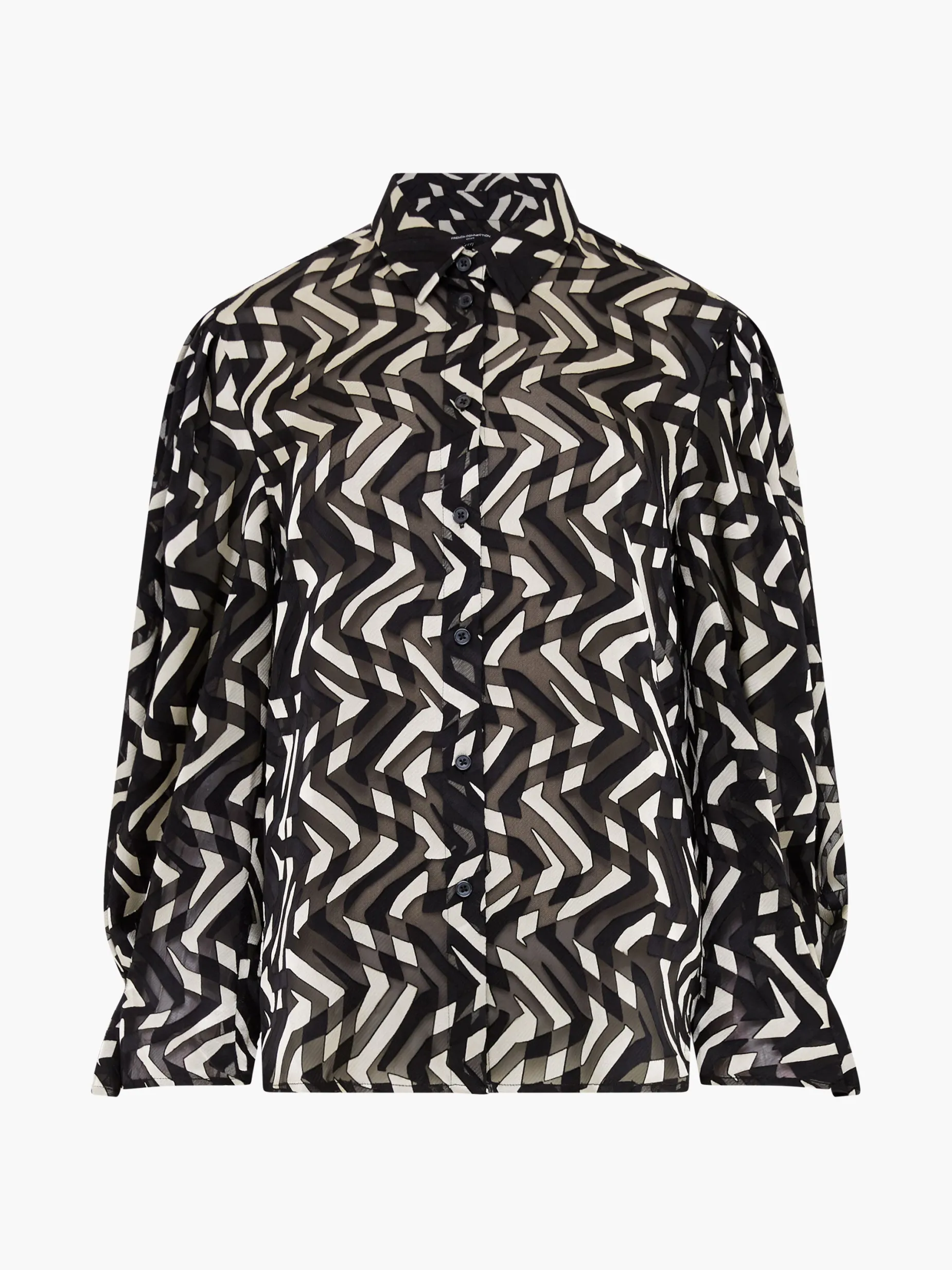 French Connection Tops|Shirts-Diandra Satin Devore Top