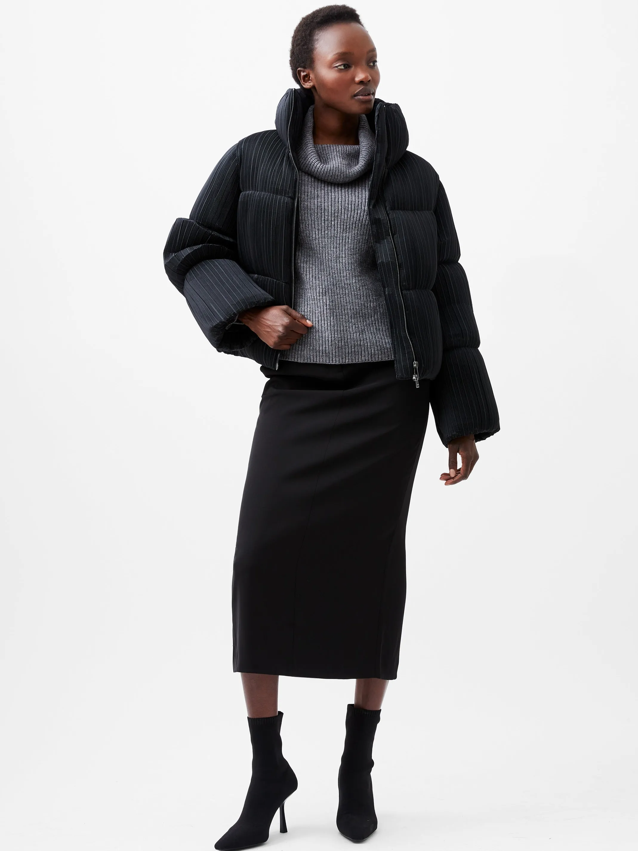French Connection Coats & Jackets-Dinara Crinkle Puffer Jacket