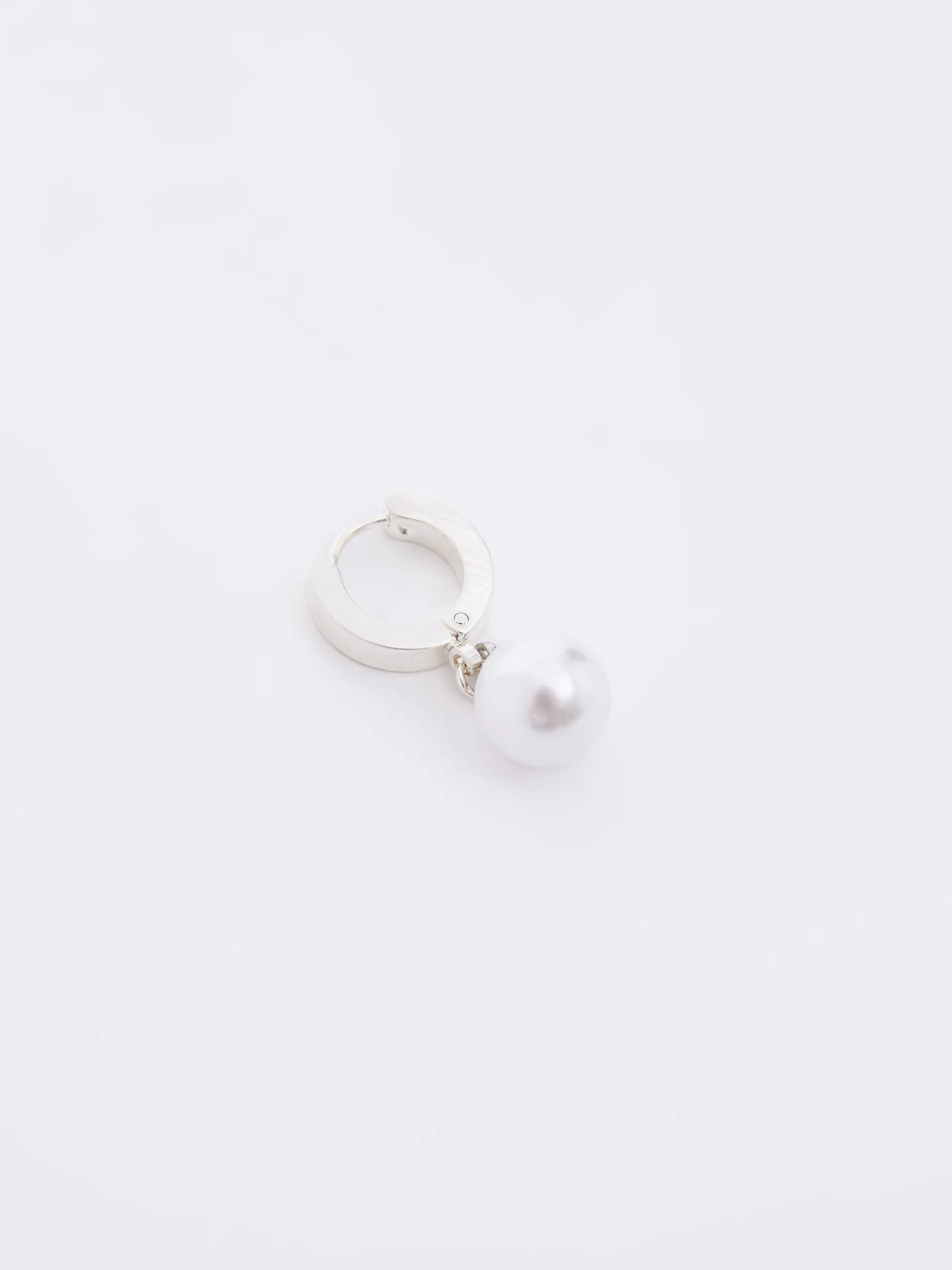Women French Connection Jewellery|Jewellery-Drop Faux Pearl Huggie Hoop Earrings