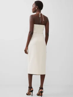 French Connection Party Dresses-Echo Crepe Halterneck Midi Dress