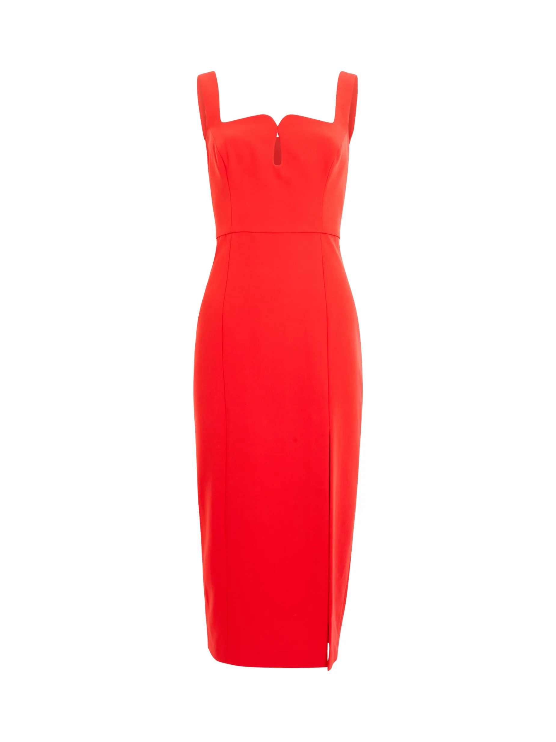 French Connection Party Dresses-Echo Crepe Keyhole Midi Dress