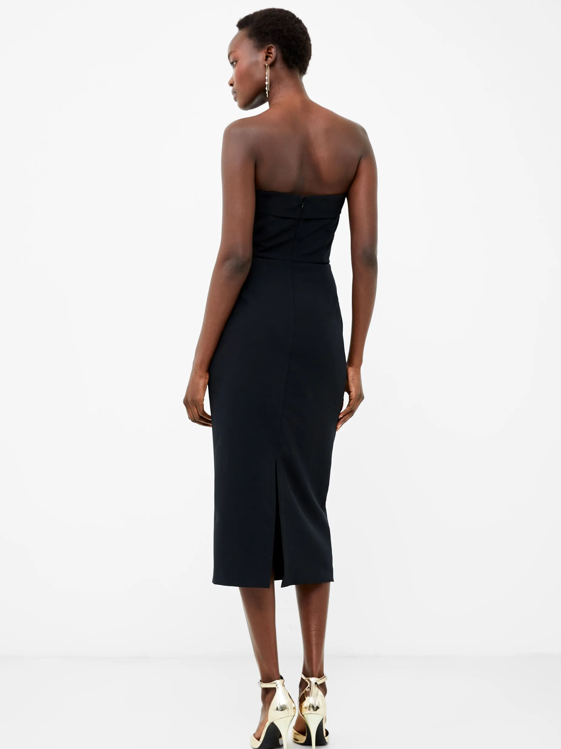 French Connection Party Dresses-Echo Crepe Strapless Midi Dress