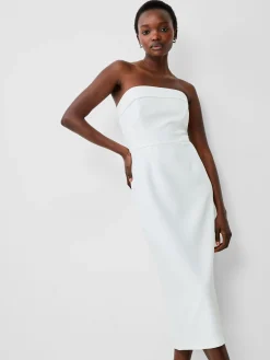 French Connection Party Dresses-Echo Crepe Strapless Midi Dress
