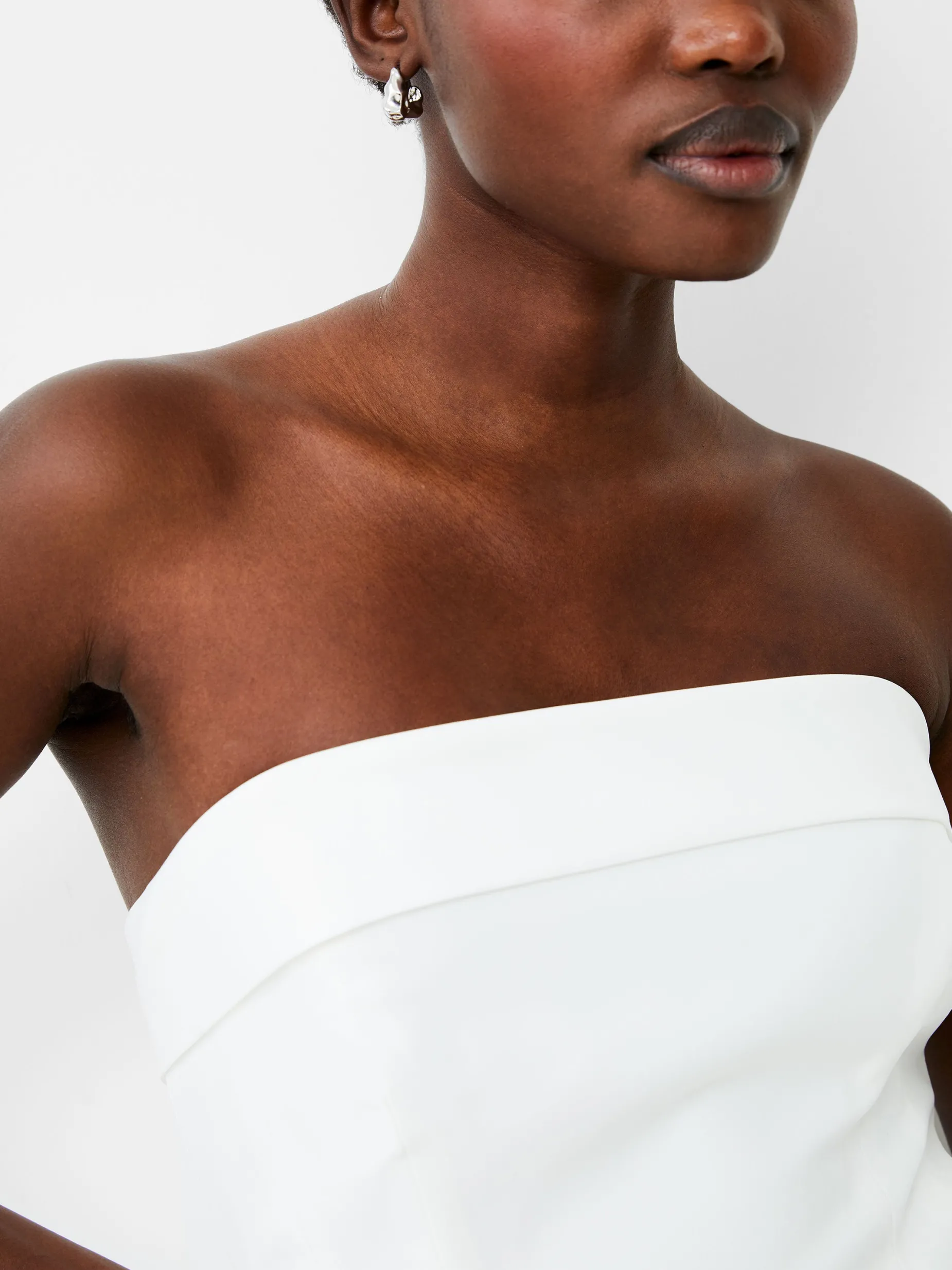 French Connection Party Dresses-Echo Crepe Strapless Midi Dress