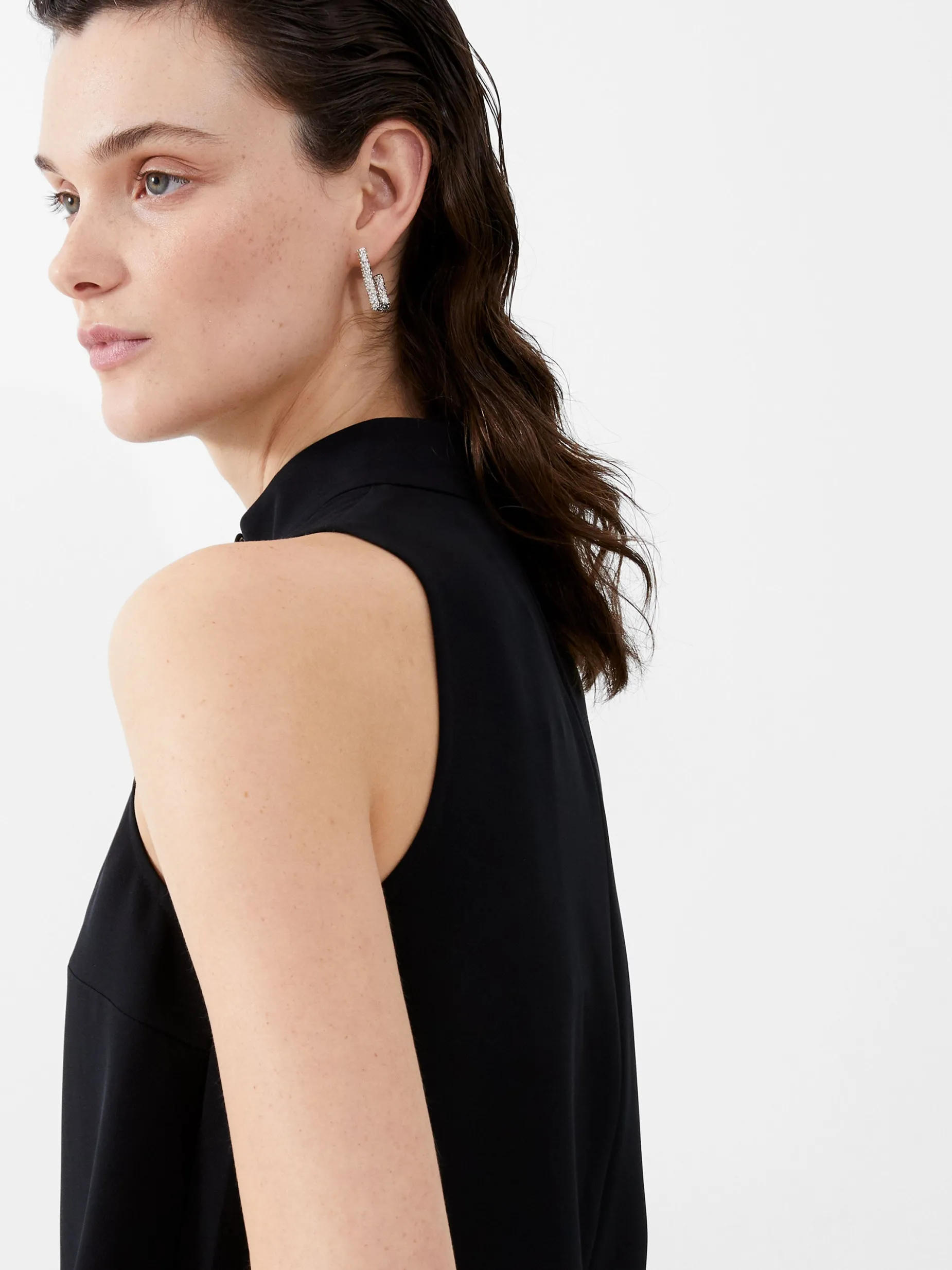 French Connection Party Dresses-Echo Sleeveless Keyhole Mini Dress